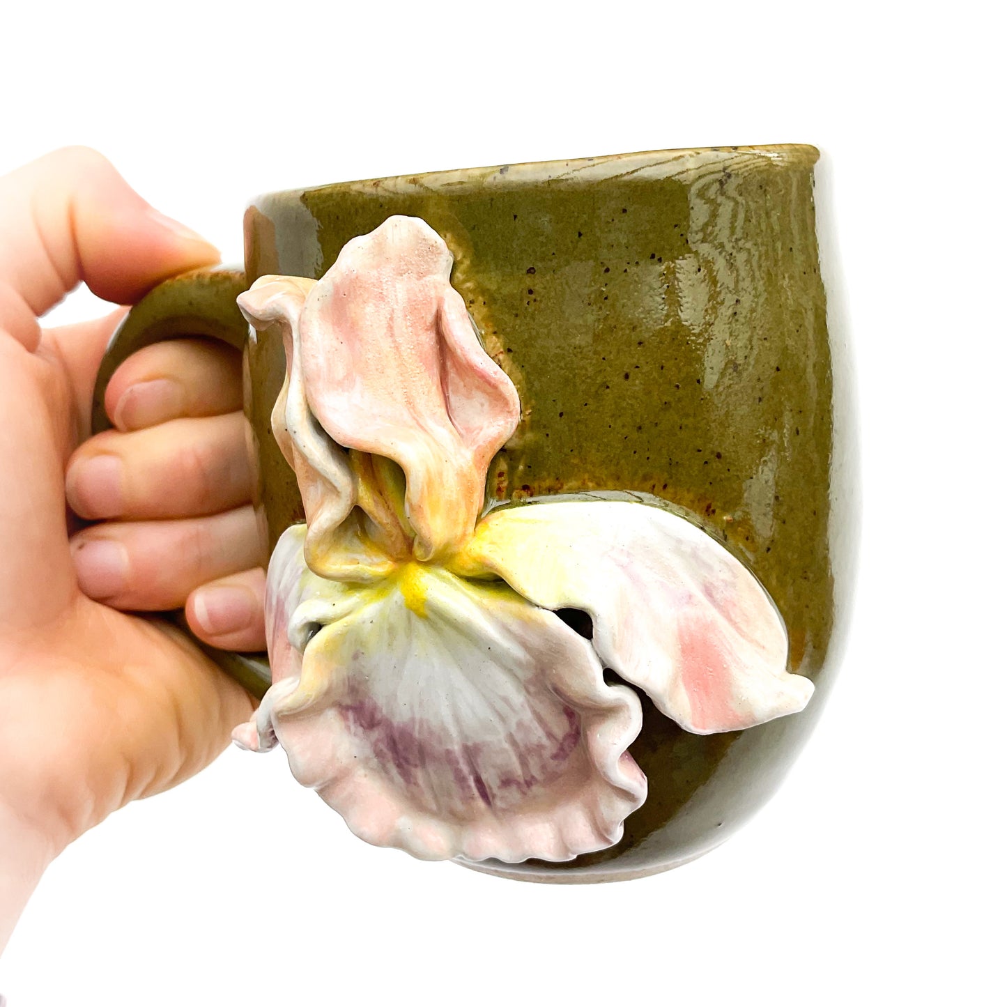 Iris Hand Sculpted Stoneware Mug 11oz