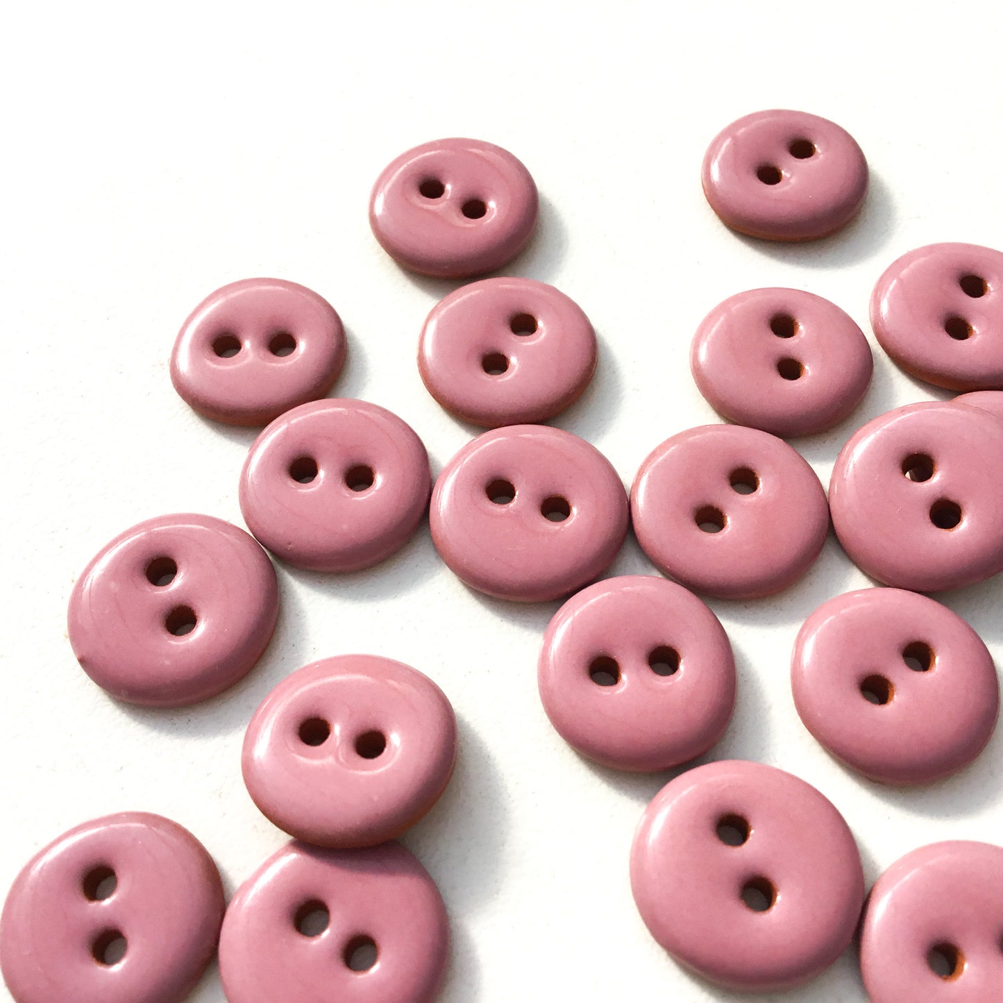 Mauve Ceramic Buttons -1/2"