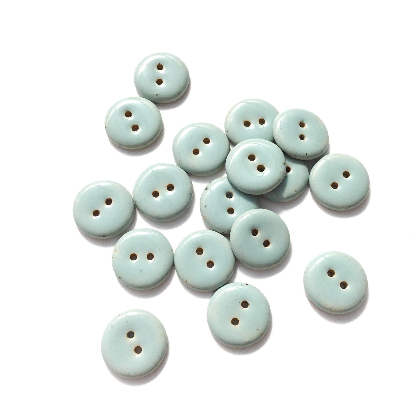 Gray-Blue Ceramic Stoneware Buttons  3/4"