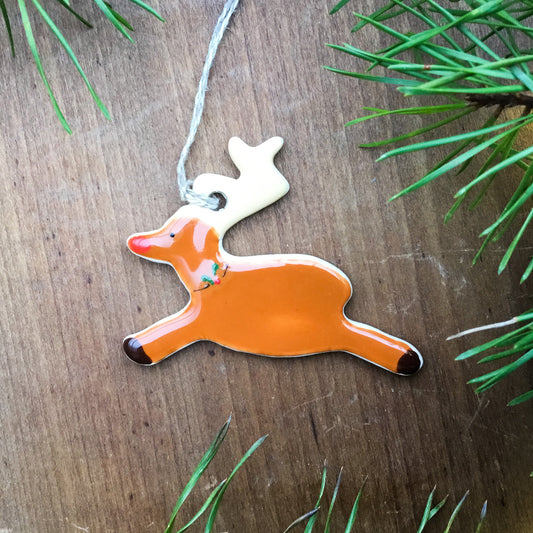 Rudolph the Red Nosed Reindeer Ceramic Ornament