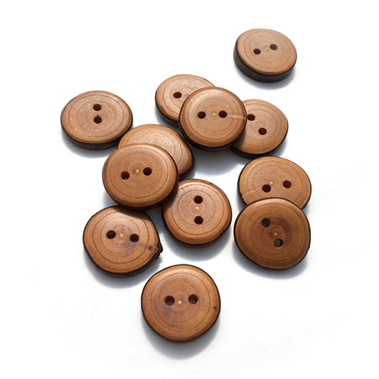 Live Edge Cherry Wood Buttons - 3/4”