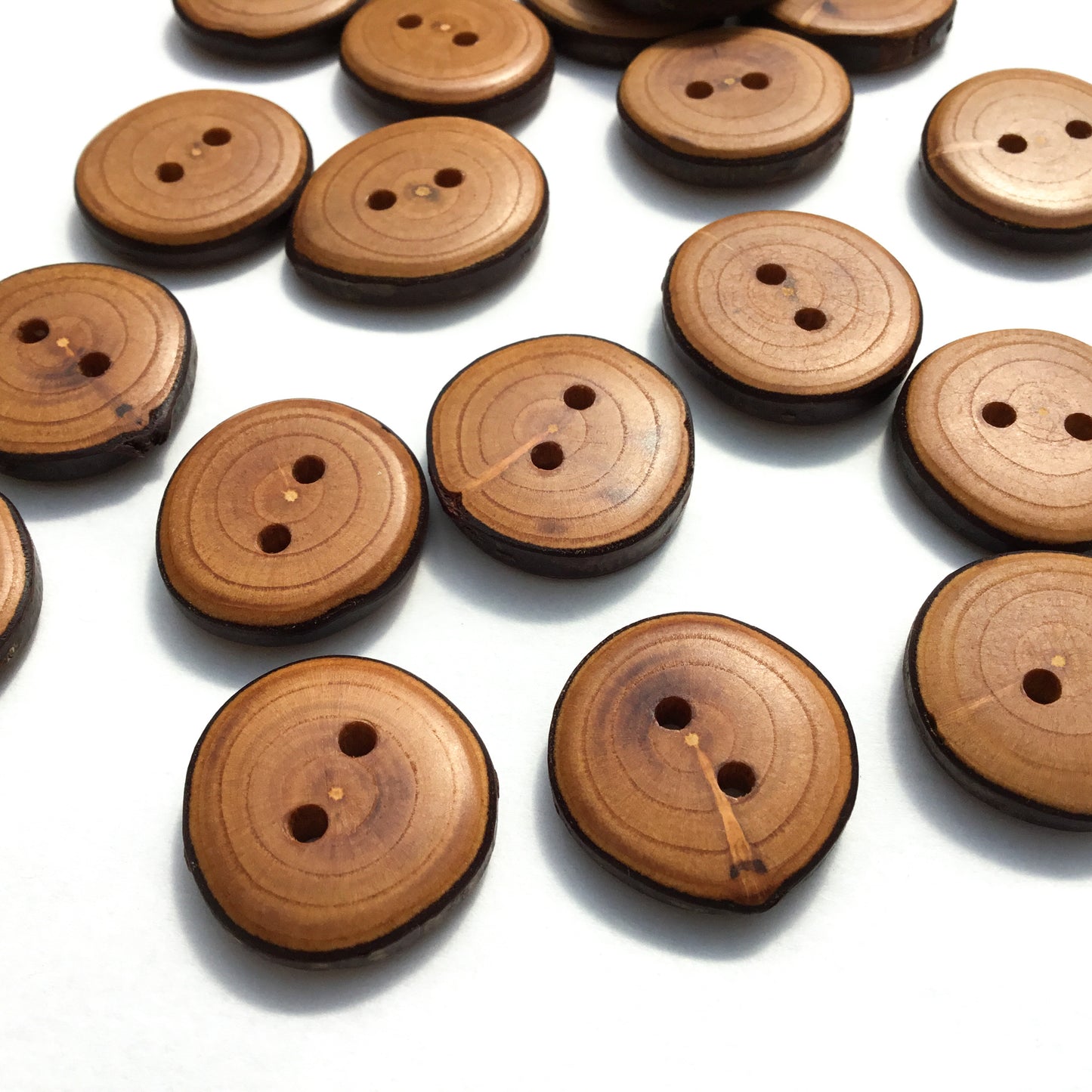 Live Edge Cherry Wood Buttons - 3/4”