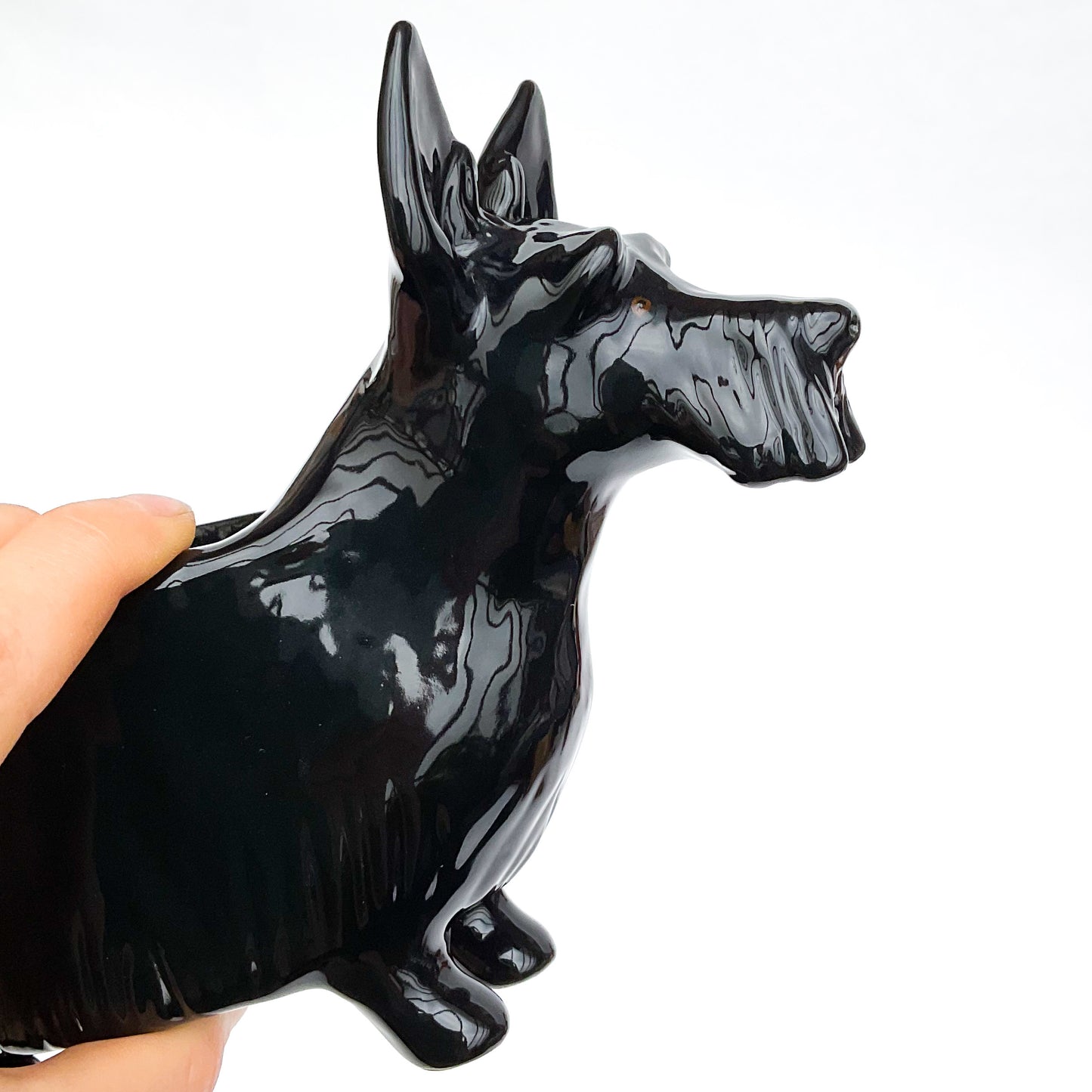 Scottish Terrier Dog Planter - Ceramic Dog Plant Pot