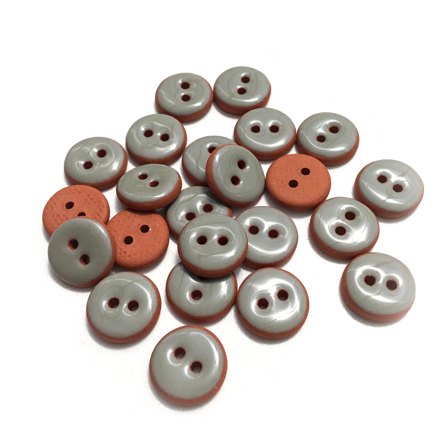 Gray Ceramic Buttons - 9/16"