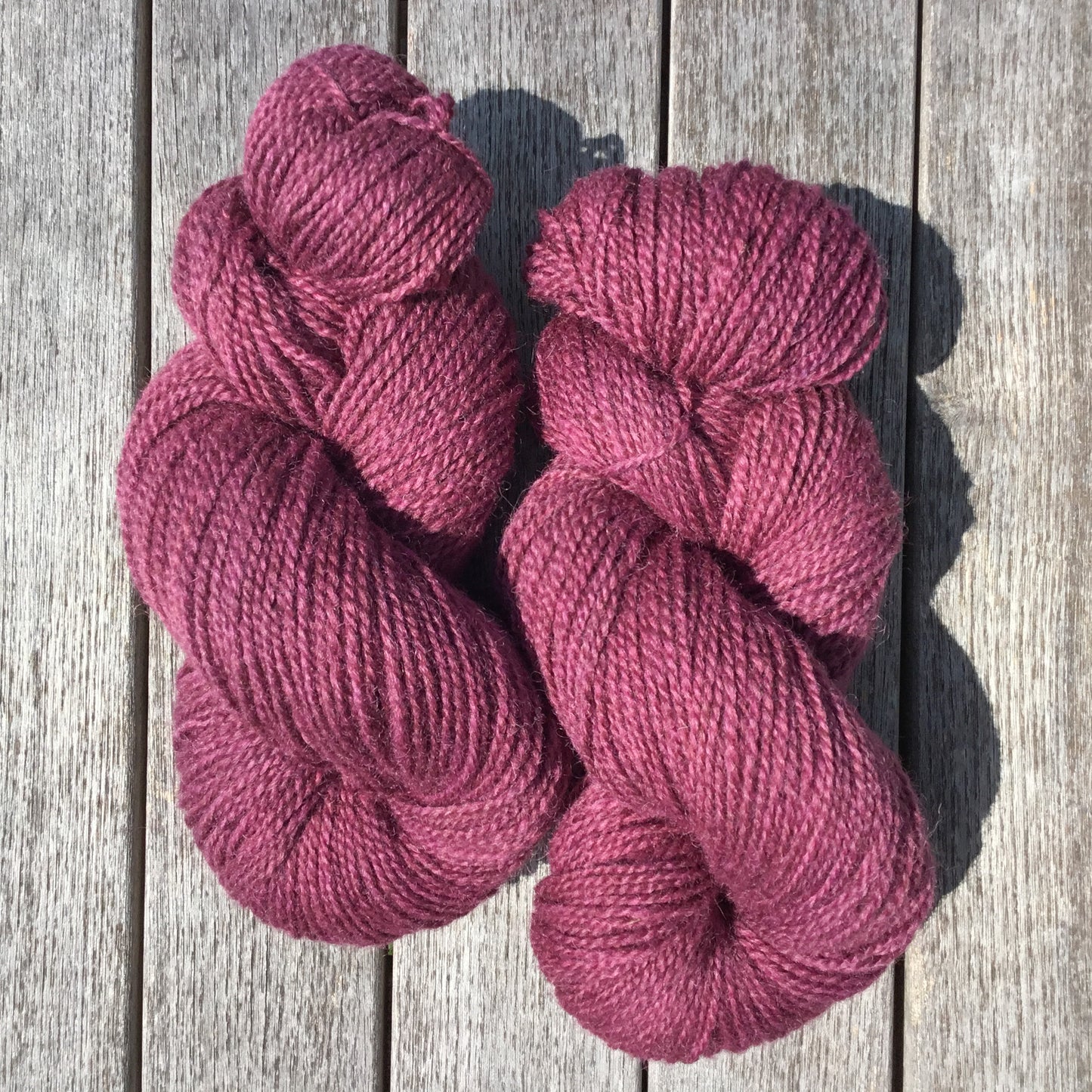 Wine berry - Worsted Wool Yarn (40 Merino 60 Romney) 2 ply - 4 oz skeins