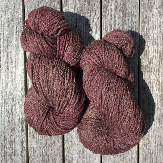 Variegated Raisin - Worsted Wool Yarn (50% Merino 50% Romney) 2 ply - 4 oz skeins