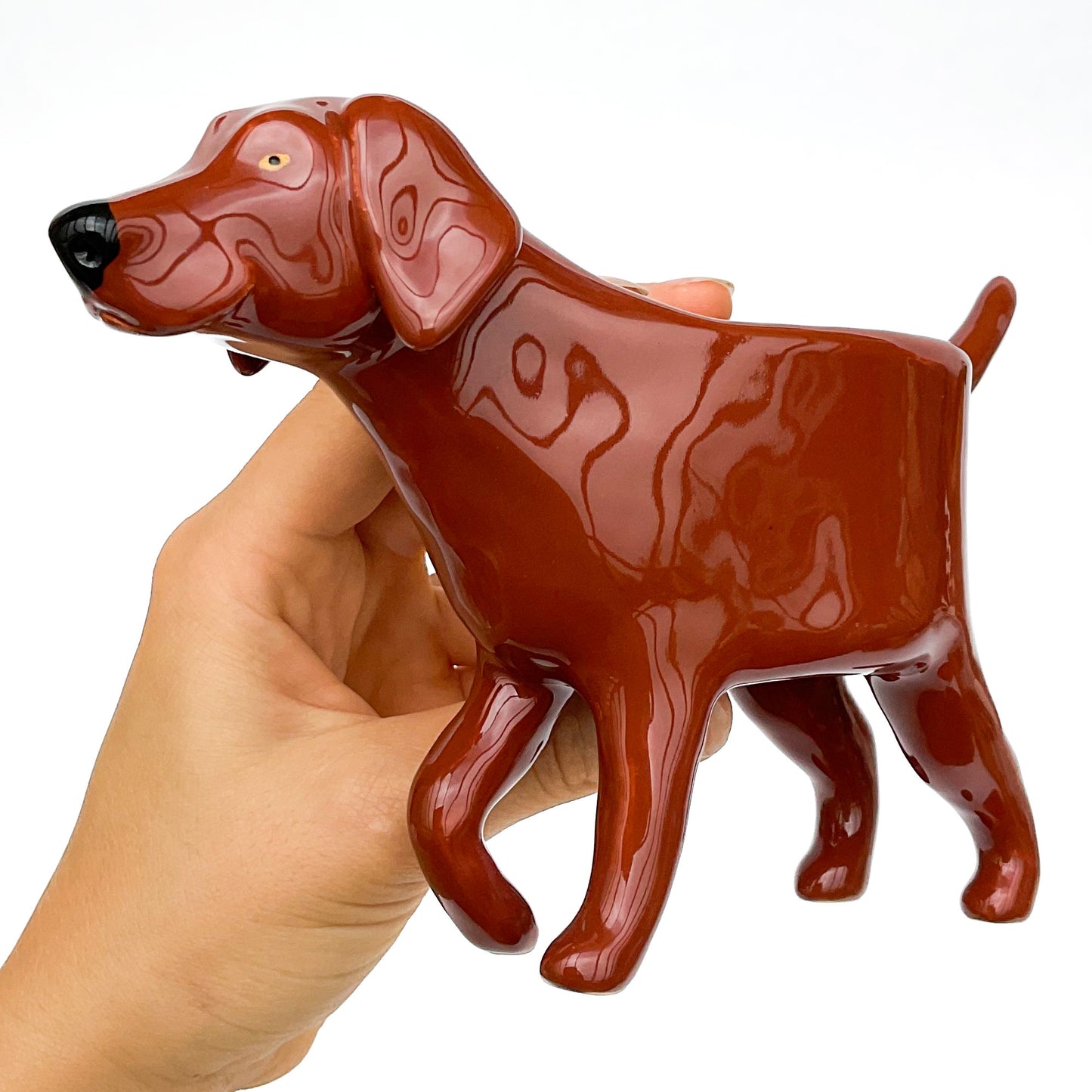 German Shorthair Pointer Dog Planter - Ceramic Dog Plant Pot