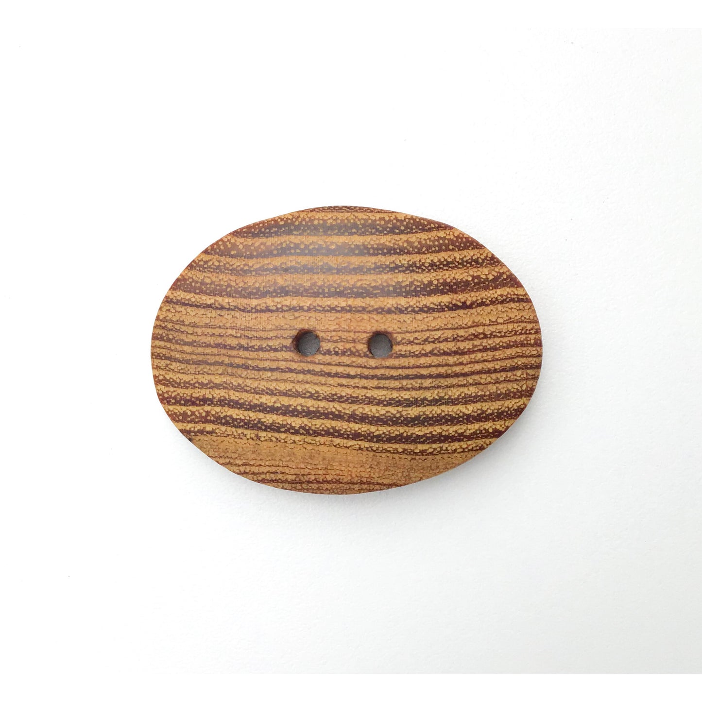 Oval Black Locust Wood Buttons - Large Wooden Button - 1 1/2" x 2"