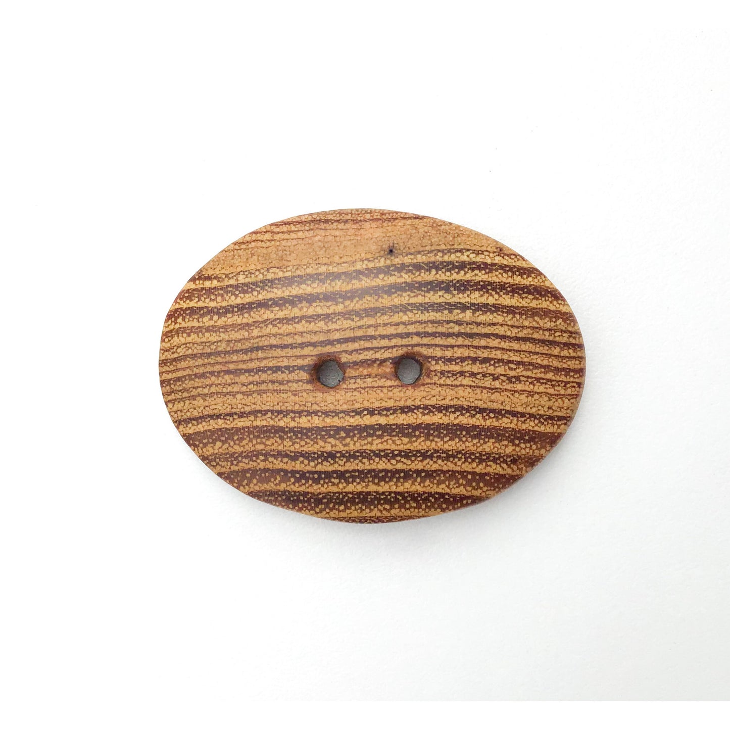 Oval Black Locust Wood Buttons - Large Wooden Button - 1 1/2" x 2"