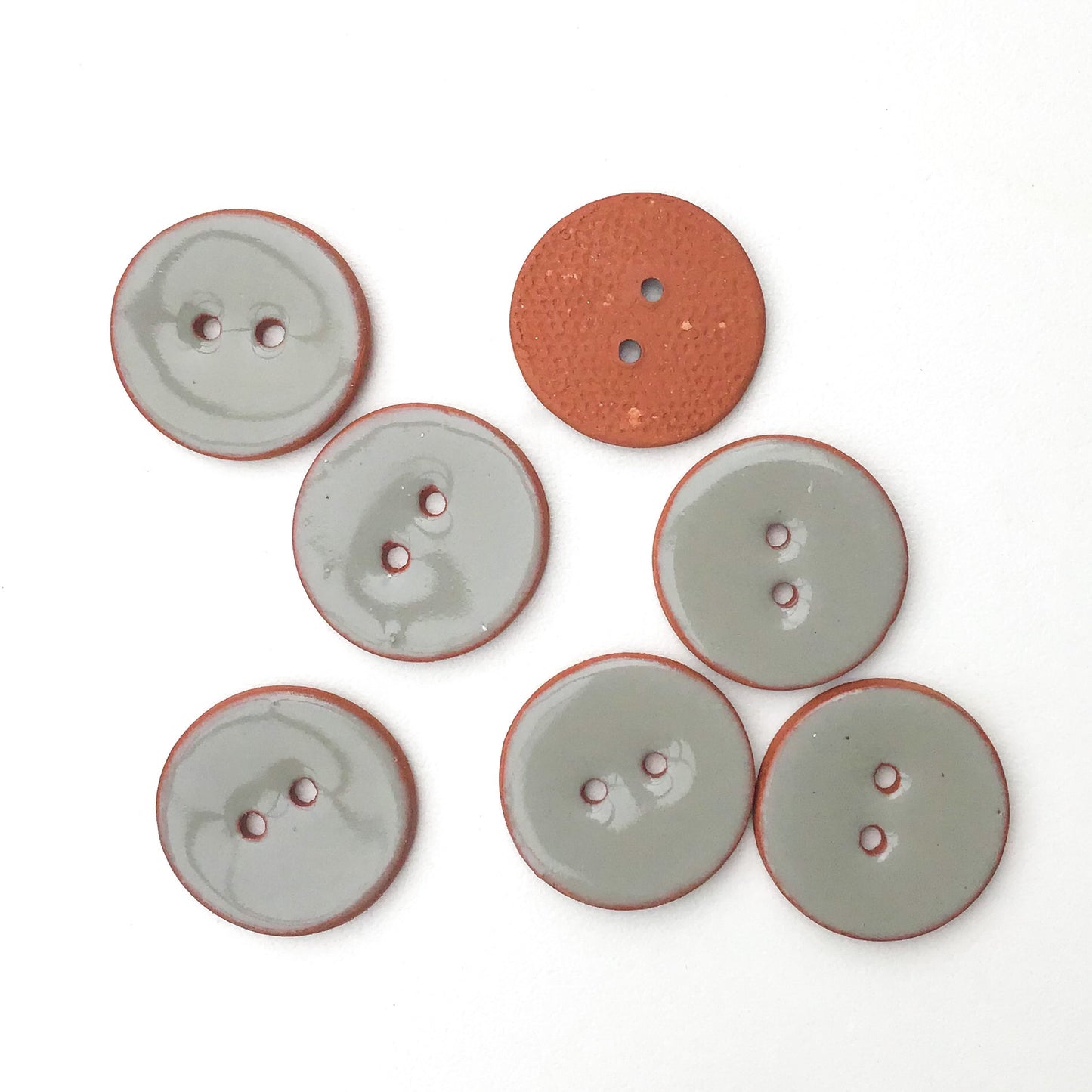 (Wholesale Accounts Only) 7/8" round - flat - red clay (ws-85)