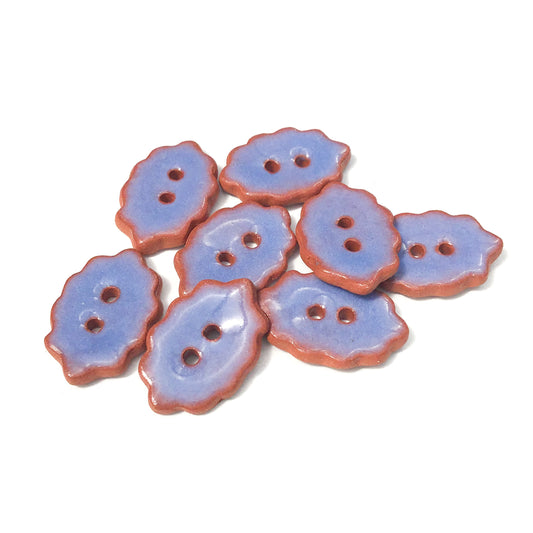 (Wholesale Accounts Only) 7/16" x 3/4" scalloped oval - flat - red clay (ws-289)
