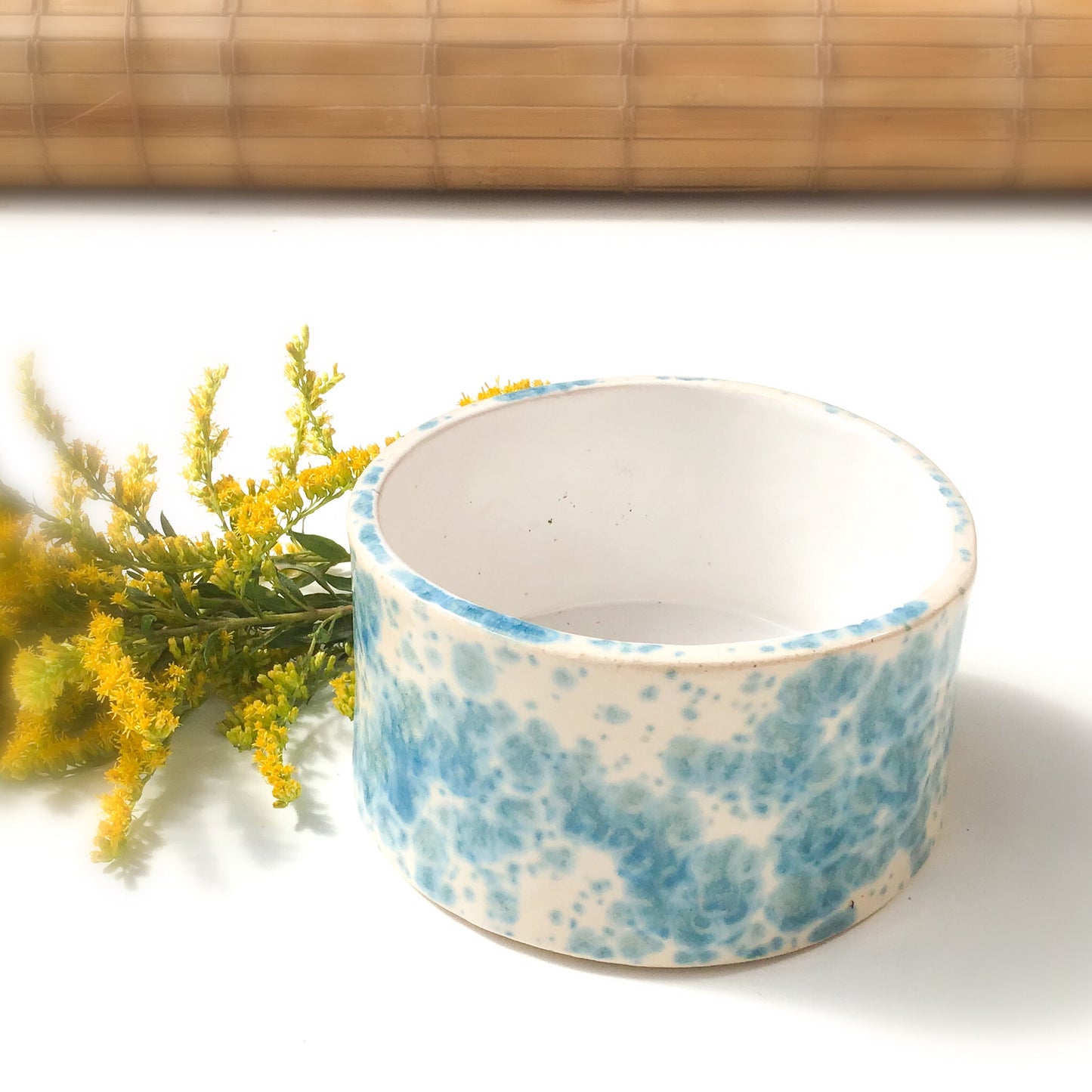 Handcrafted Ceramic Vessel - Blue & White Speckleware