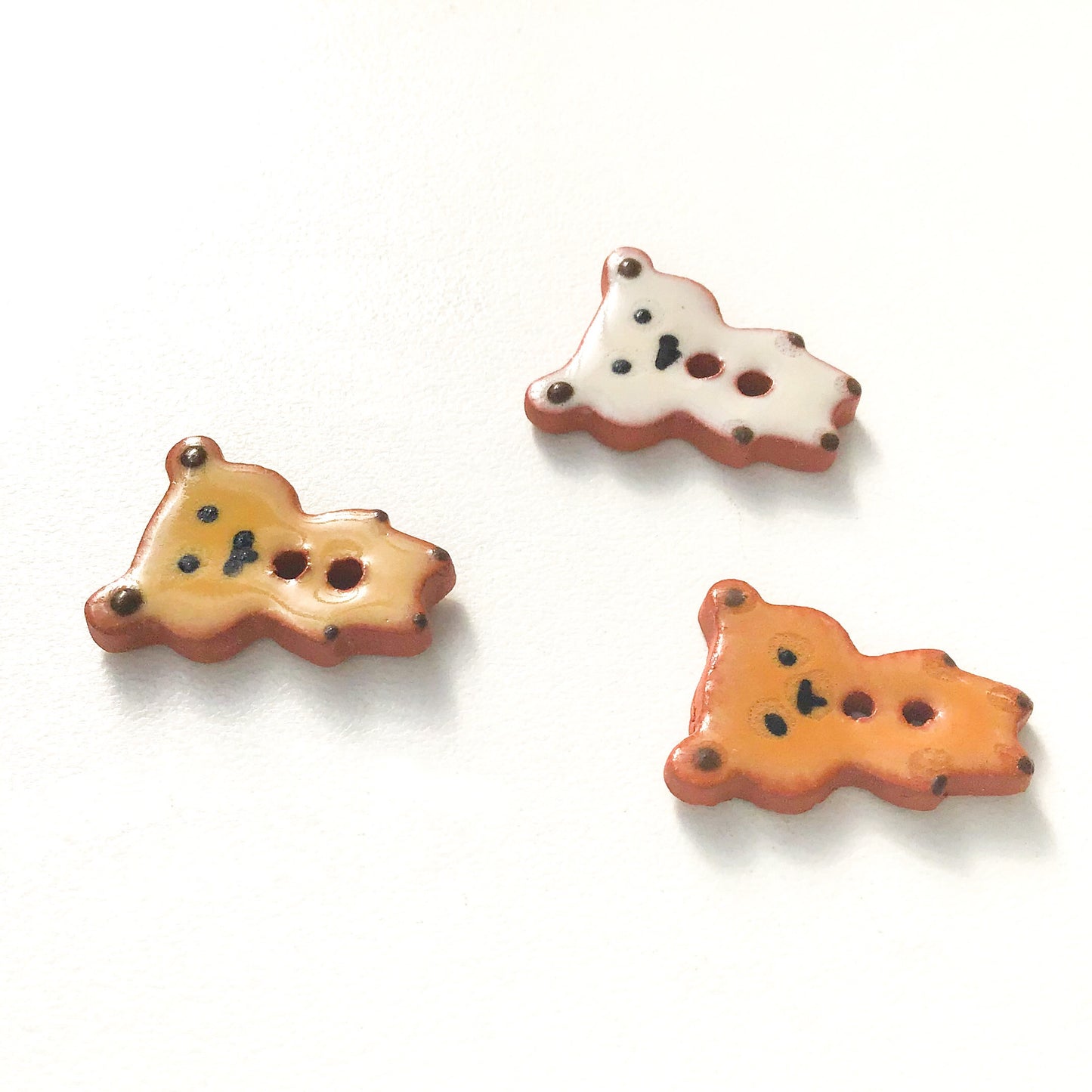 Teddy Bear Buttons - Ceramic Bear Buttons -Children's Animal Buttons (ws-243)