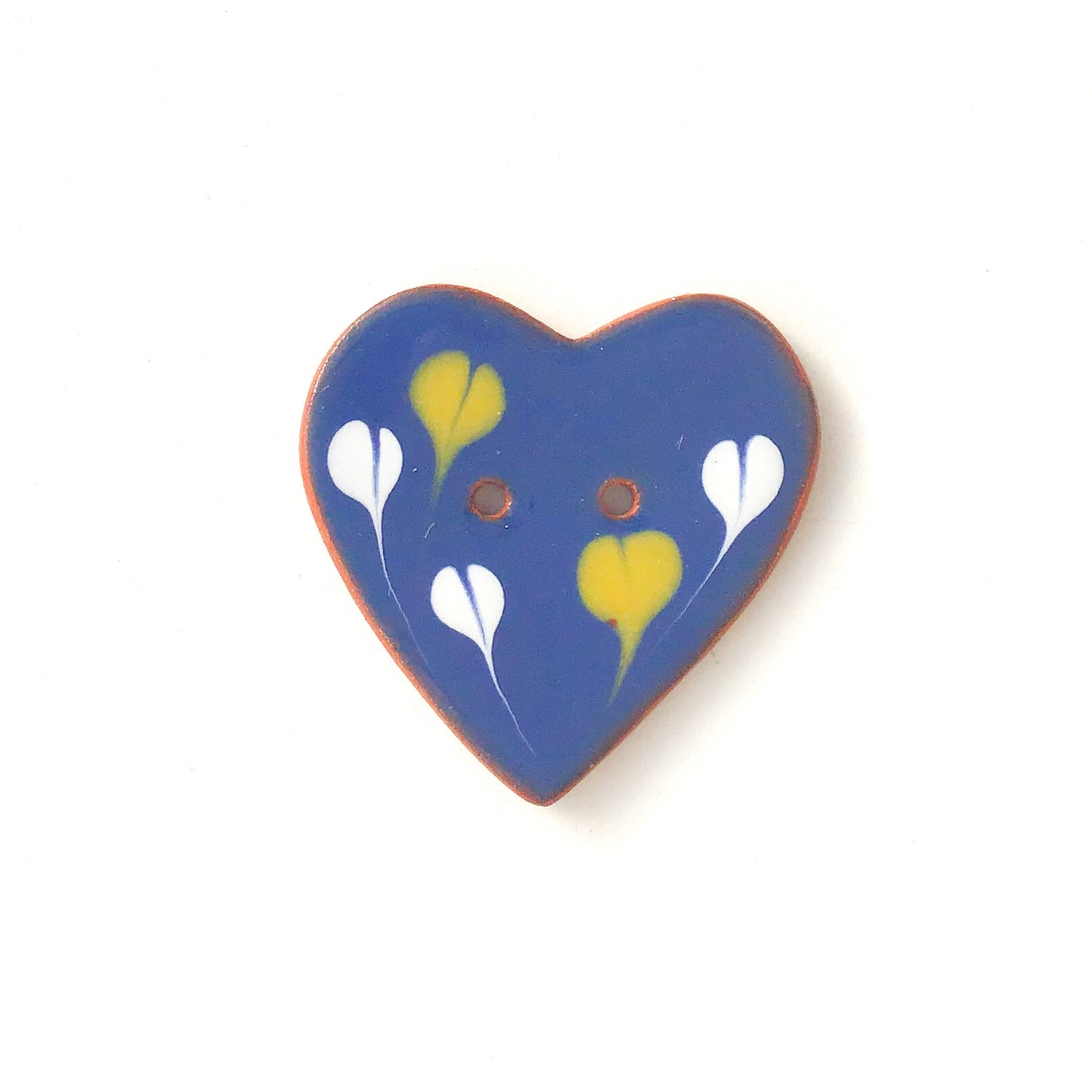 Decorative Heart Buttons - Ceramic Heart Button - 1 3/8"