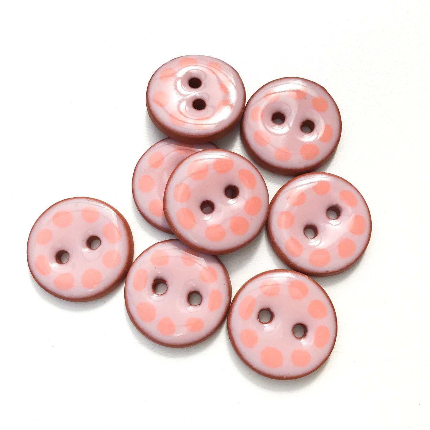 (Wholesale Accounts Only) 3/4" Cobblestone - round - flat - red clay