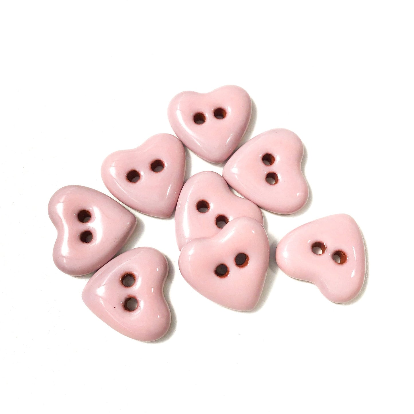 (Wholesale Accounts Only) 5/8" x 9/16" heart - pillowed - red clay (ws-174)