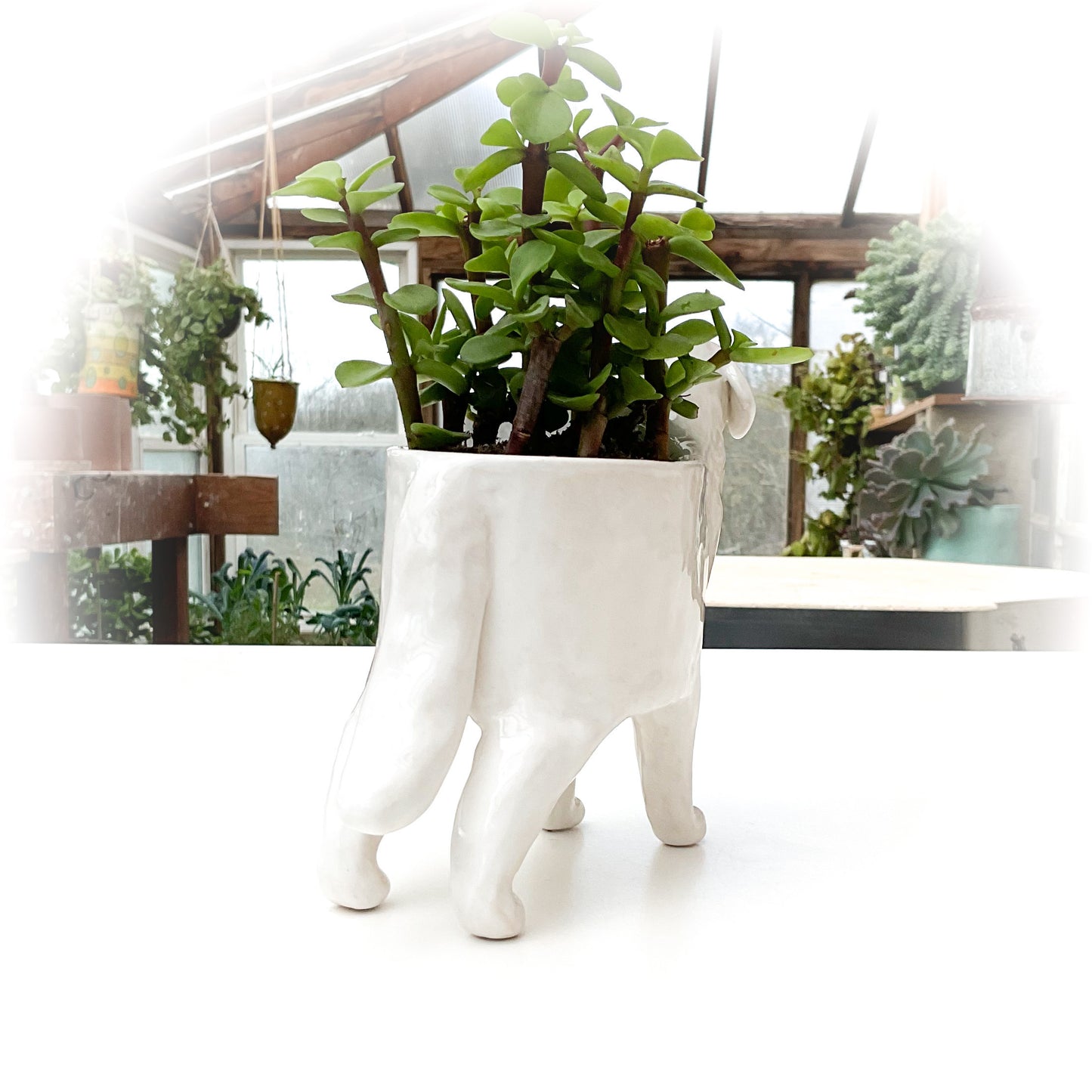 Great Pyrenees Dog Planter - Ceramic Dog Plant Pot