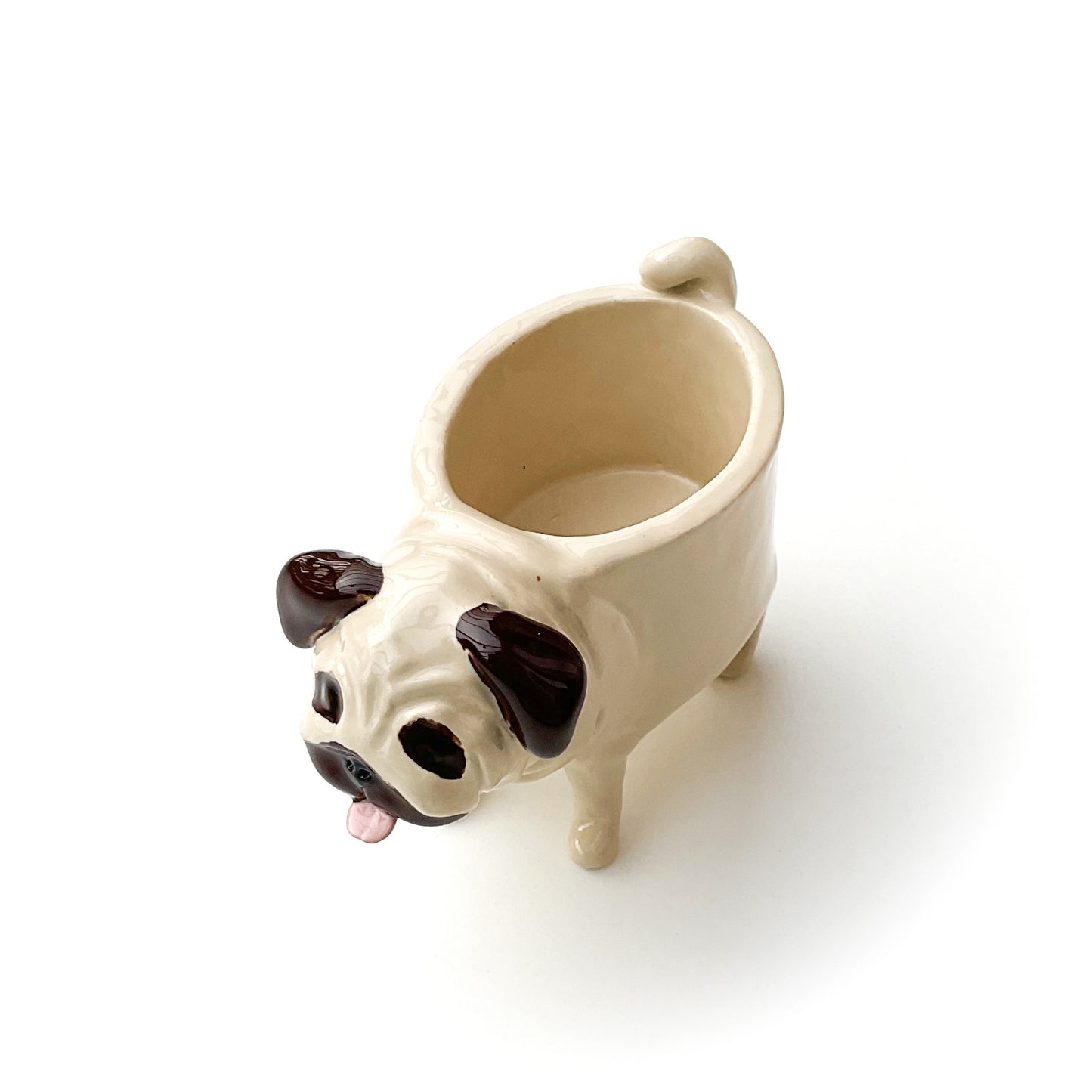 Pug Dog Planter - Ceramic Dog Plant Pot