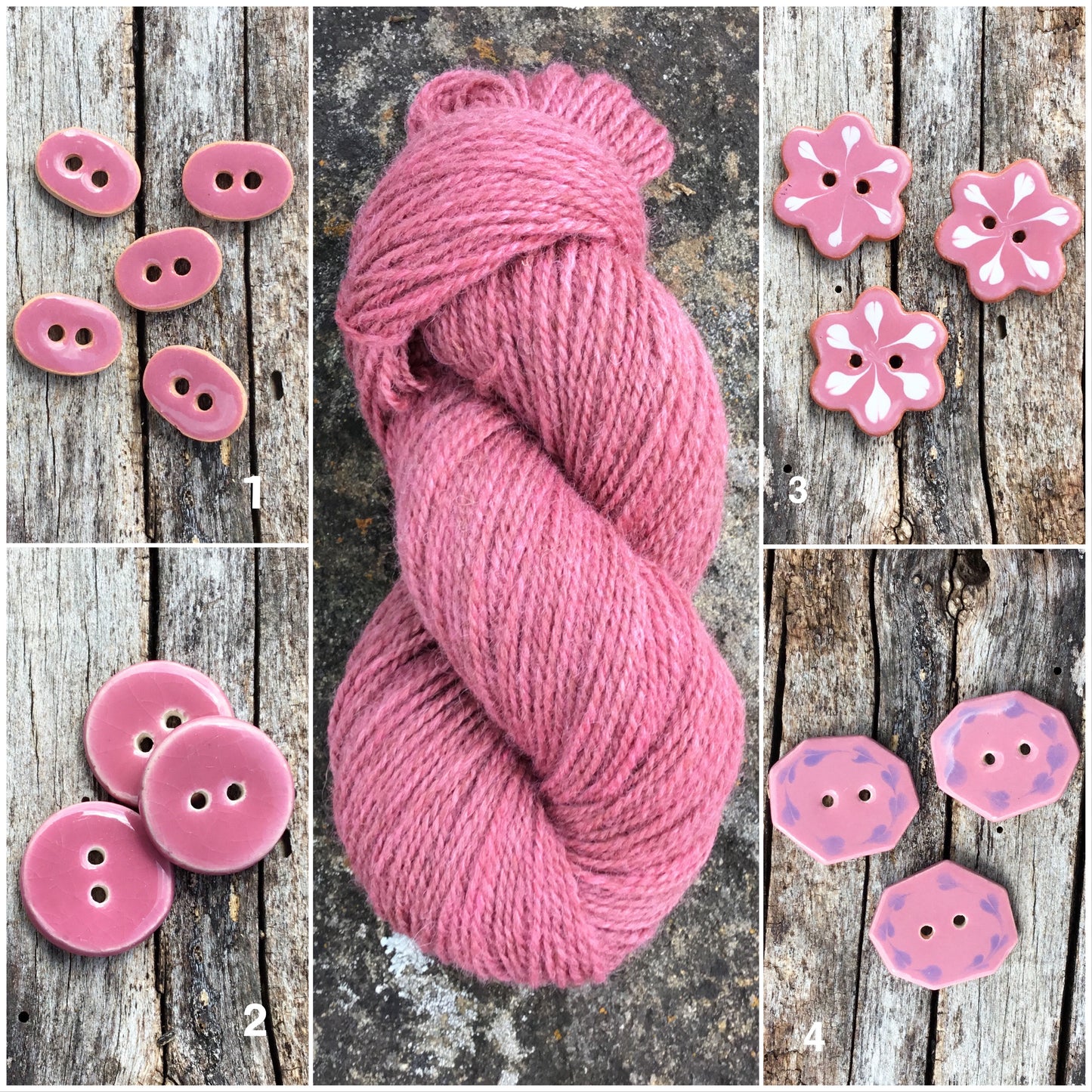 Hibiscus - Worsted Wool Yarn (40 Merino 60 Romney) 2 ply - 4 oz skeins