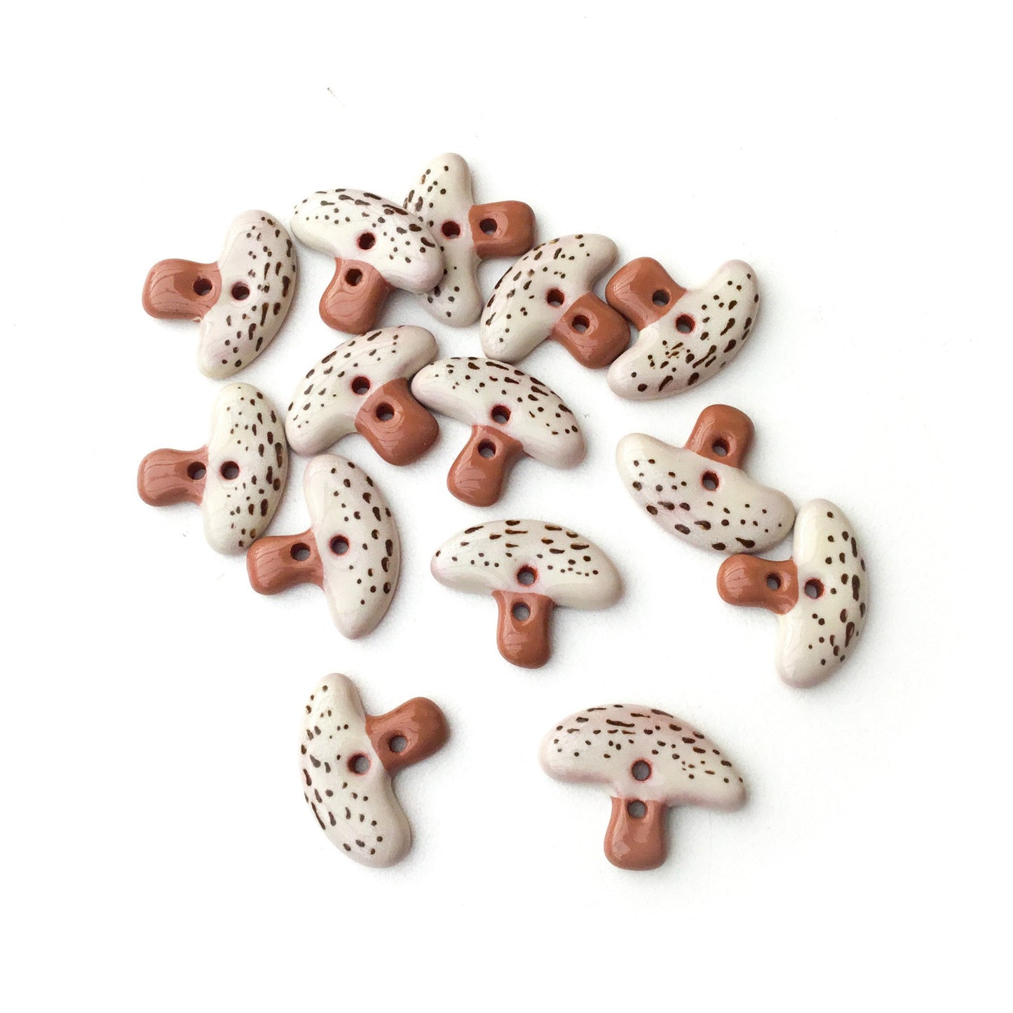Brown Parasol Mushroom Buttons - 5/8" x 7/8"