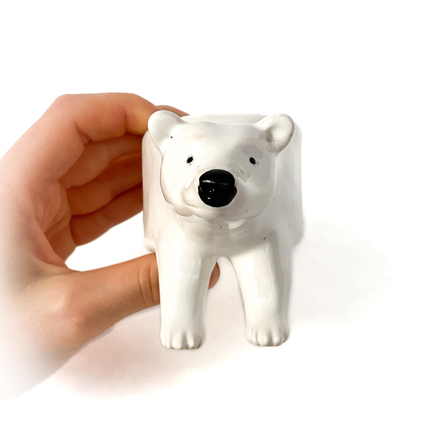 Baby Polar Bear Ceramic Planter