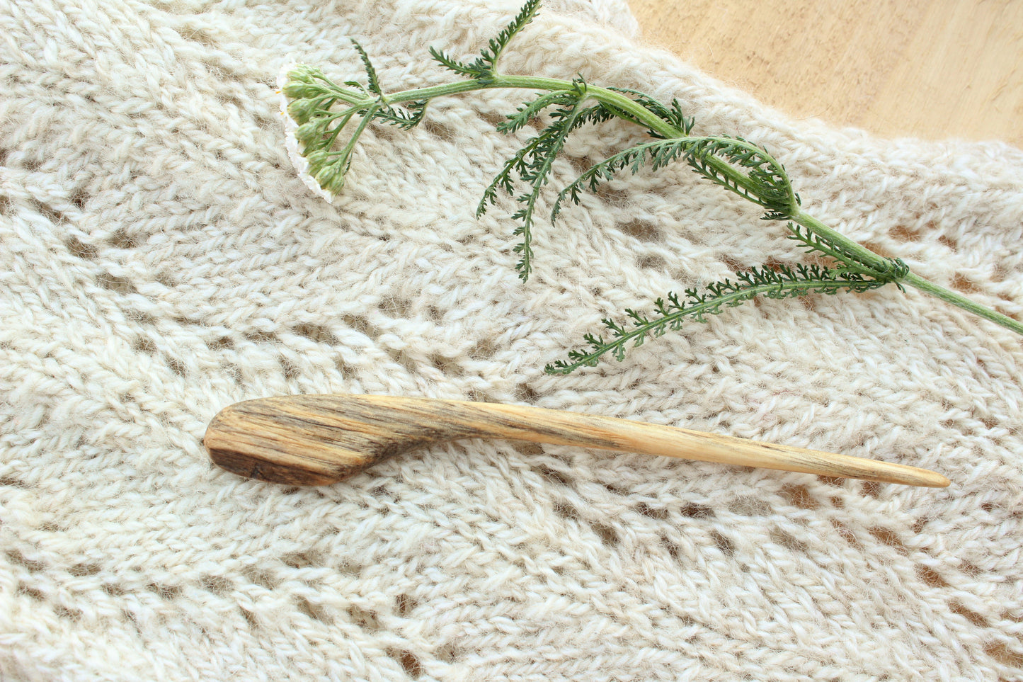 Spalted Ash Sweater + Shawl Pin